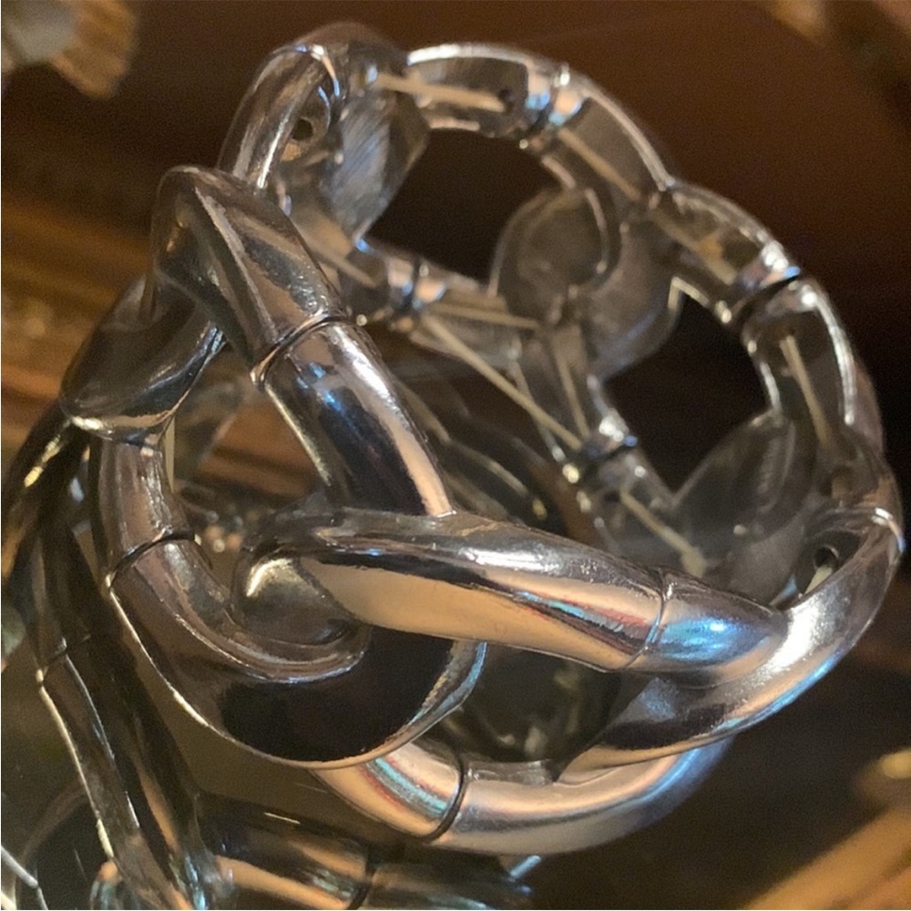 Chunky Wide Silver  Bracelet